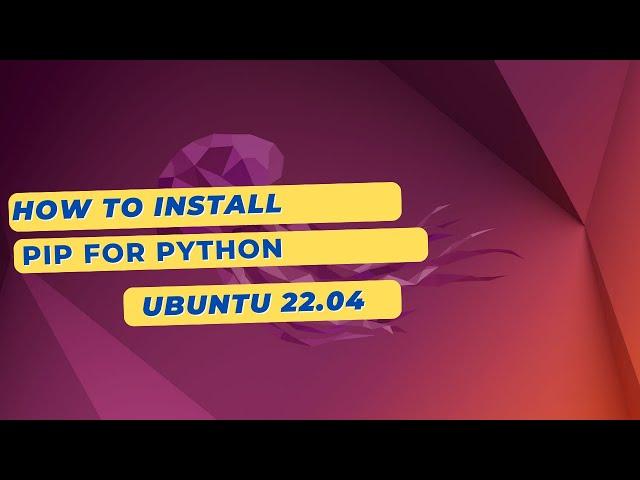 How to Install Python Pip On Ubuntu 22.04 LTS