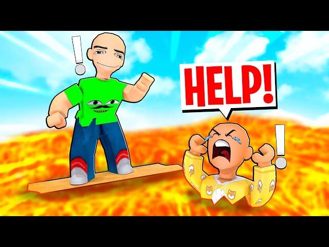 THE FLOOR IS LAVA! ROBLOX funny moments