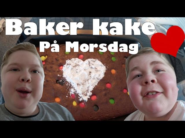 Baker kake på Morsdag