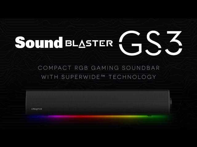 Sound Blaster GS3 Compact RGB Gaming Soundbar with SuperWide™ Technology