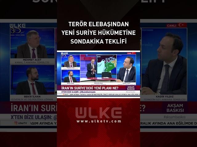 Hain Elebaşından Yeni Suriye Hükümetine Sondakika Teklifi #haber