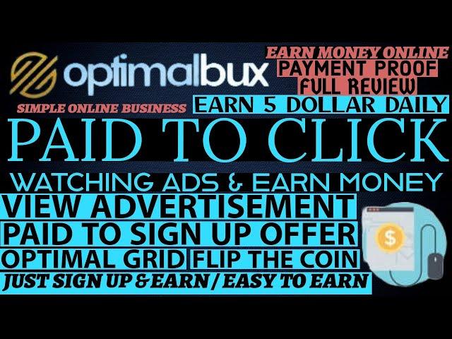 Optimalbux review | Optimalbux payment proof Optimalbux ptc