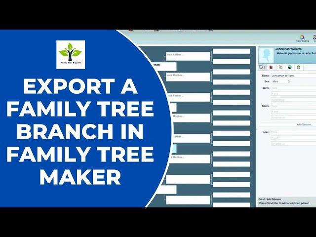 Export a Family Tree Branch in Family Tree Maker | Family Tree Support #ftm