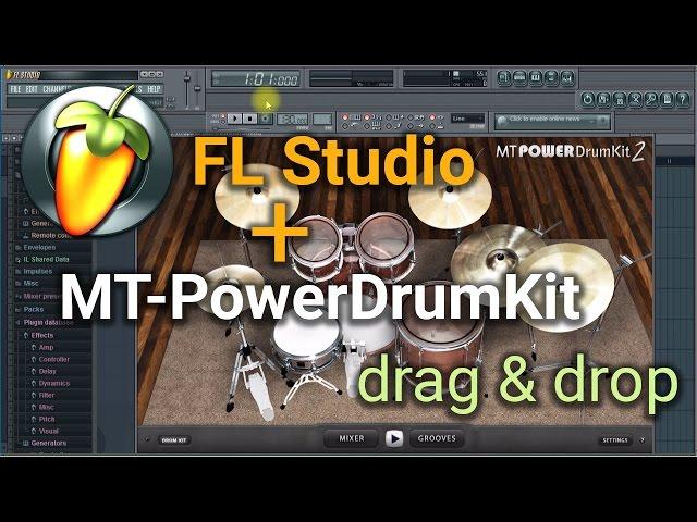 FL Studio and MT Power Drum Kit DRAG AND DROP - MIDI drum grooves