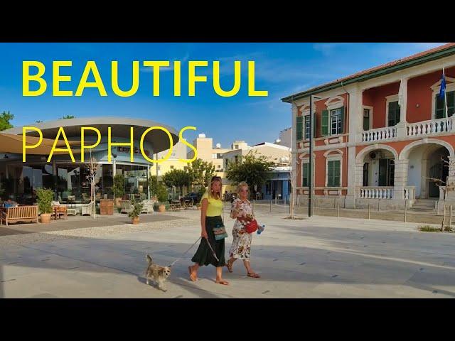 Paphos CYPRUS  NEW Beautiful Walking Tour [4K UHD]