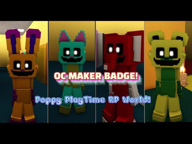 Roblox:"Poppy PlayTime RP World!" BADGE OC MAKER how to get it (3 white dogdays to find)