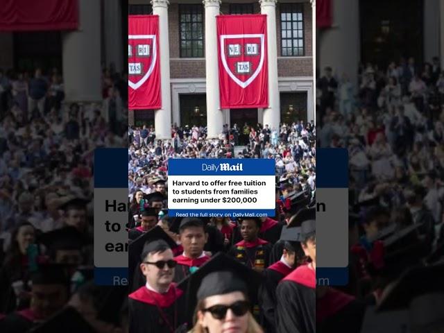 Harvard to offer free tuition to students from families earning under $200,000