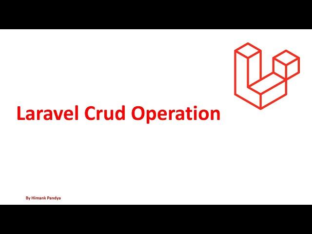 Laravel crud operation ( insert, update, delete and display data from database )