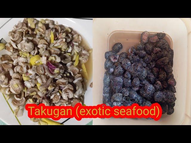 Takugan (exotic seafood) food for the islanders. survival food during windy season.