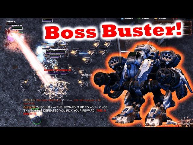 How the viking can Destroy any Boss! Zombie World Unity Test  Starcraft 2 arcade