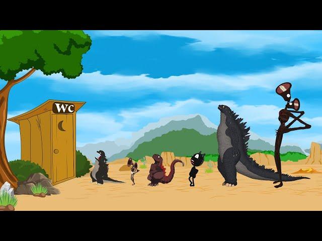 Godzilla, Siren Head: Eat Wild Mushrooms - With Battle In WC | Godzilla Cartoon