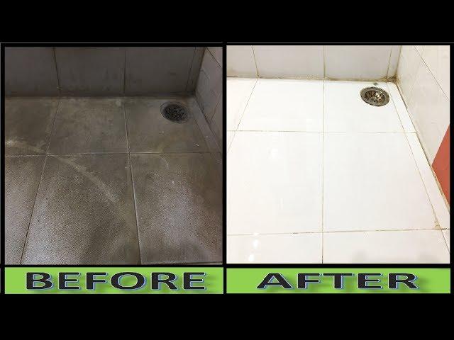 How TO Turn Dirty WHITE Bathroom Tiles To PURE WHITE |||| Crazy Indian Hacker