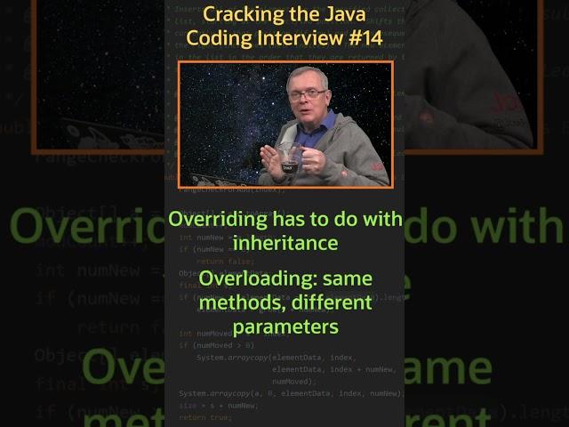 Difference between overriding and overloading? - Cracking the Java Coding Interview