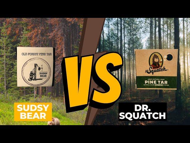 Sudsy Bear's Old Forest Pine Tar VS Dr. Squatch's Pine Tar