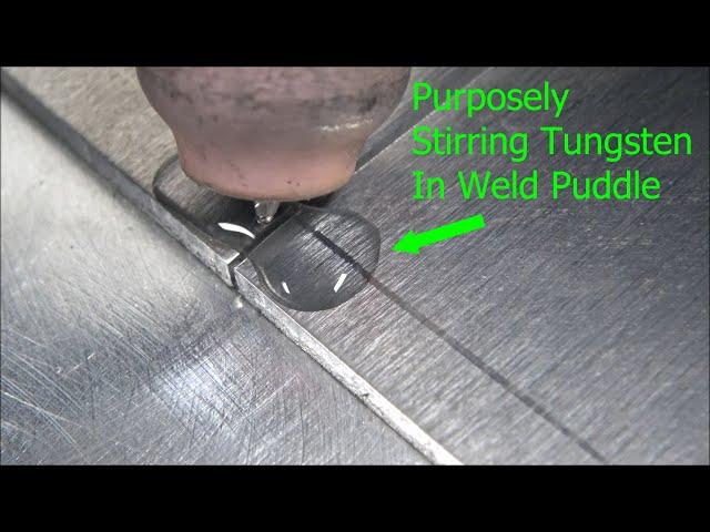 TIG Welding Trick NOBODY Ever Teaches - Stirring Aluminum Weld Puddle with Tungsten - Watch it Work