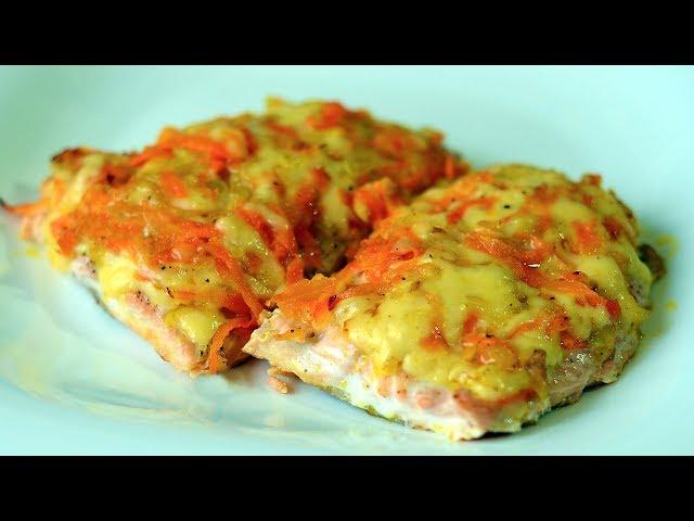 Pink salmon in the oven is juicy and very tasty recipe