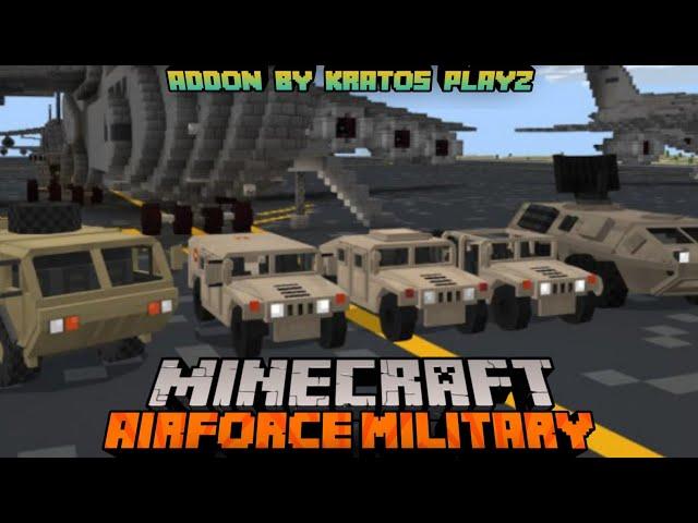 Minecraft Military Mod - Airforce Military Craft Addon || MCPE Mod and Addon Showcase