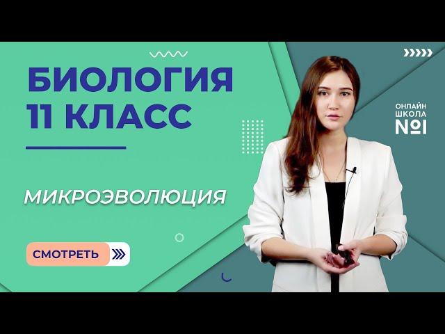 Микроэволюция. Видеоурок 11. Биология 11 класс