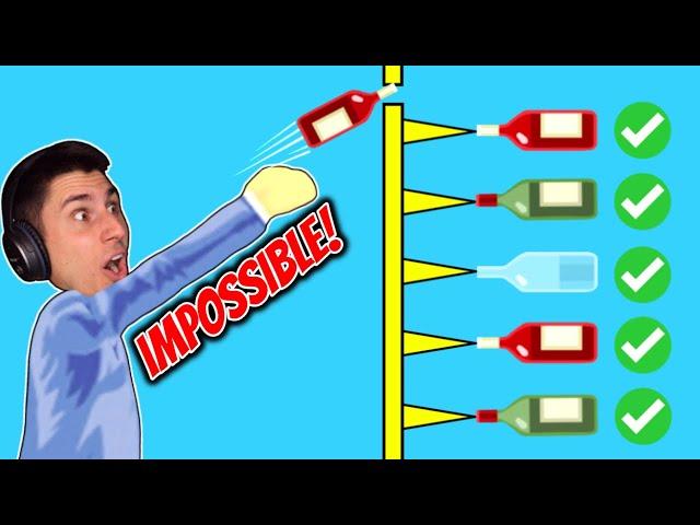 I Did The 99.97% IMPOSSIBLE Bottle Flip! | Happy Wheels