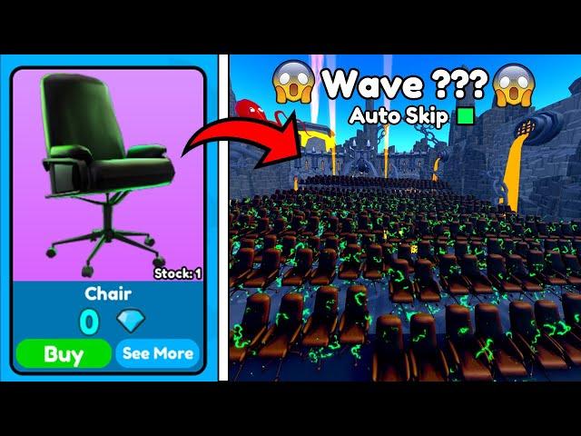 100 CHAIRS!! IN ENDLESSHOW MANY WAVES I GOT?! || TOILET TOWER DEFENSE (ROBLOX)