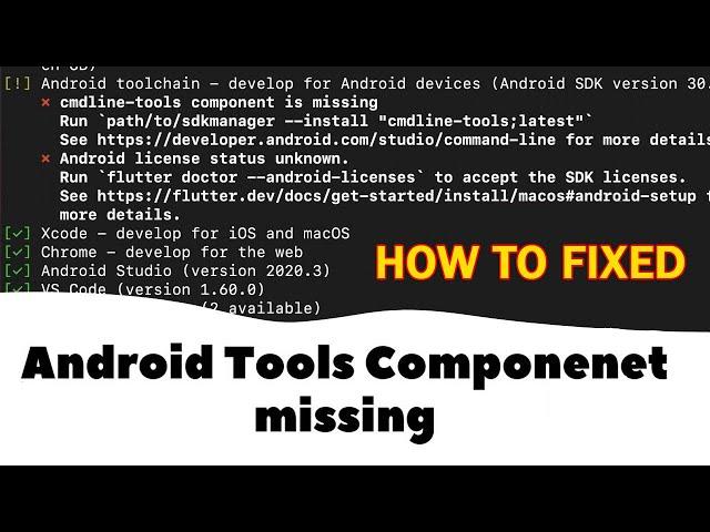 cmdline-tools installing | Android Tools Component missing | How To Solve | For Windows