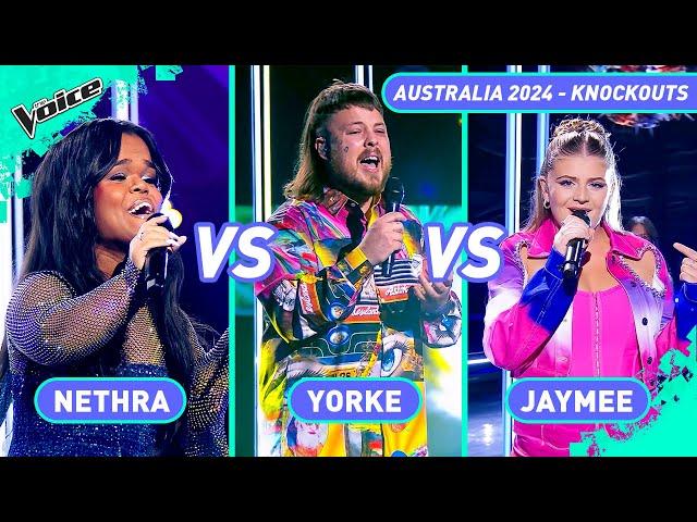 Jaymee & Nethra & Yorke Full Knockouts Performances | The Voice Australia 2024