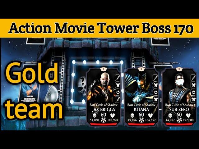 action movie tower 170 boss battle| MK MOBILE| best talent setting