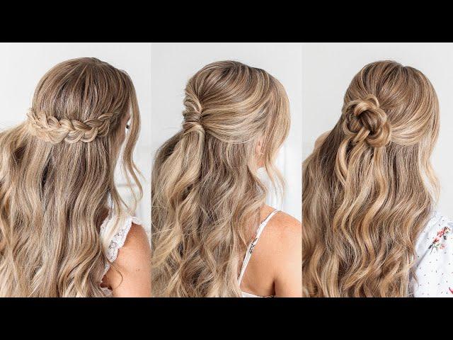 3 FALL HALF UPDOS  EASY HAIRSTYLES | Missy Sue