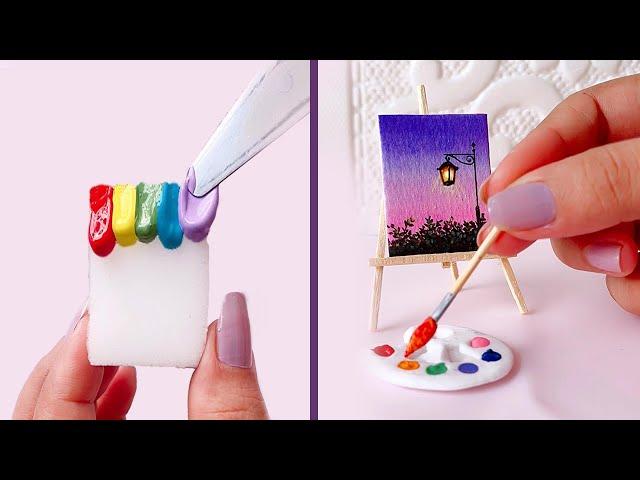 16 EASY ART IDEAS  || Painting hacks  for BEGINNERS || easy art tips || painting techniques