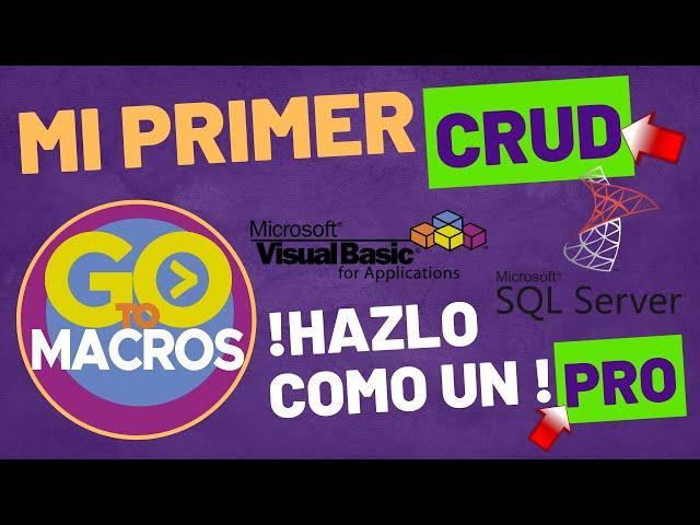 COMO hacer tu PRIMER CRUD - CRUD paso a paso | VBA - SQL