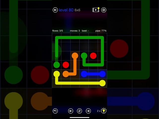 Flow Free - Progression - Rainbow Pack - Level 80 (6x6)