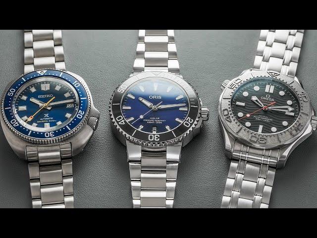 Dive Watch Comparison at Different Price Points - Seiko Willard, Oris Aquis, & Omega Seamaster