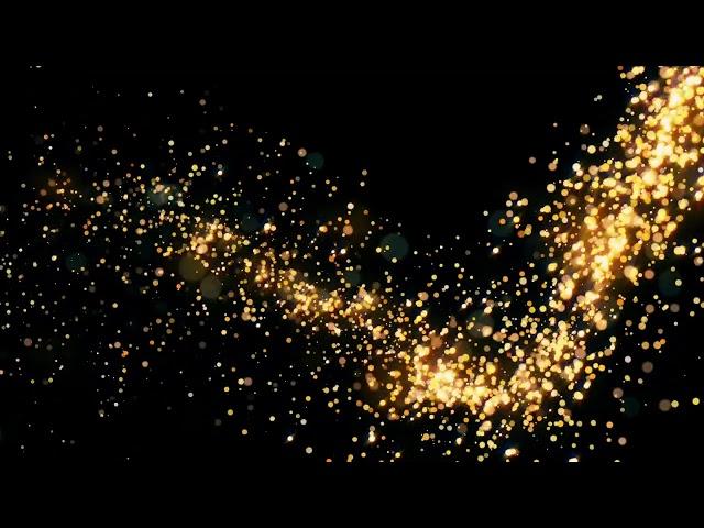 Golden glitter flight with sparkling light | Christmas Background Video | Free Stock Footage