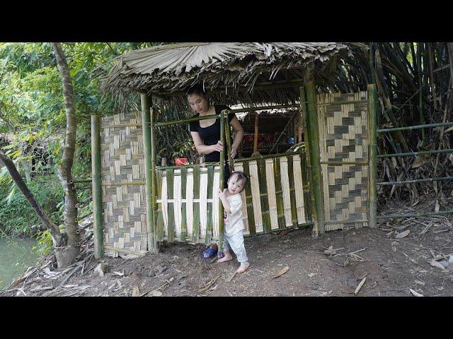 Bamboo House in the Forest - Finishing the Bamboo Gate Alone, Raising Children, Dream Life