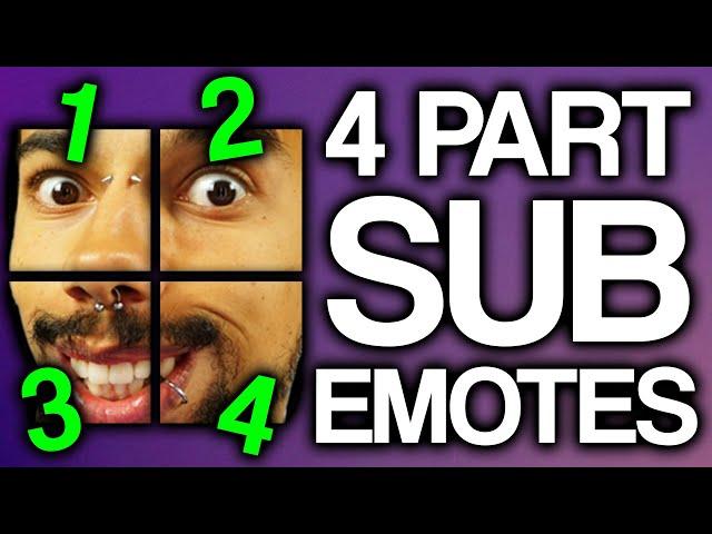 How To Make 4 Part Sub Emotes For Twitch | Photoshop & Twitch Tutorial