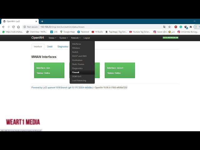 OpenWrt : How to sett up Mwan3 Loadbalancing