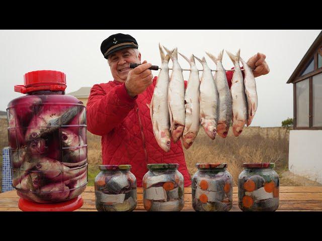 HOW I SALT CASPIAN HERRING FISH. ENG SUB