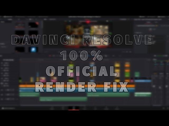 DaVinci Resolve 16 GPU Rendering Error 100% Official Fix