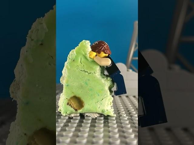 Lego man eating food! #shorts #satisfying #food #fruit #animation #lego #stopmotion