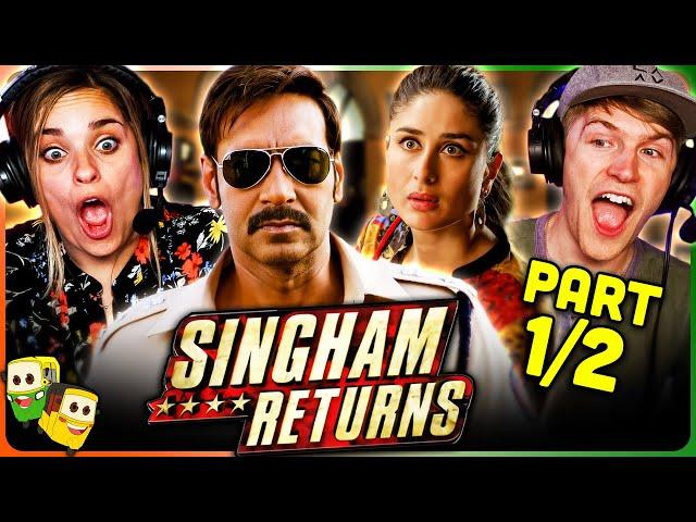 SINGHAM RETURNS Movie Reaction Part 1/2! | Ajay Devgn | Kareena Kapoor | Anupam Kher