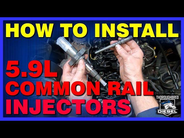 HOW TO INSTALL 5.9L Common Rail Injectors #diesel #cummins #dodge #injectors #howto