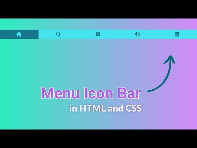 Custom Menu Icon Bar with #HTML and #CSS - tutorial for beginners