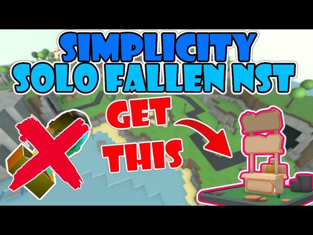 SIMPLICITY SOLO FALLEN WITH NO SPECIAL TOWERS (NO CONSUMABLES) / Tower Defense Simulator