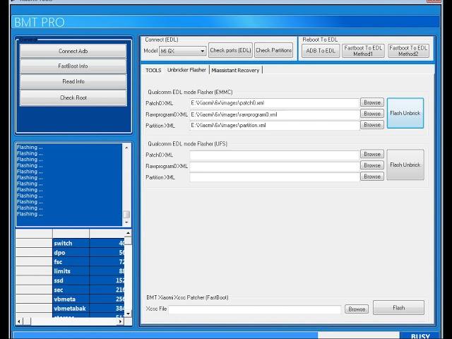 unbrick xiaomi  mi 6x with test point by bmt pro dongle.unbrick any xiaomi phone