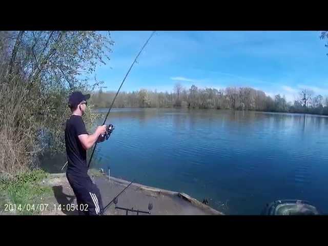 nice carp drill at lake utopia france