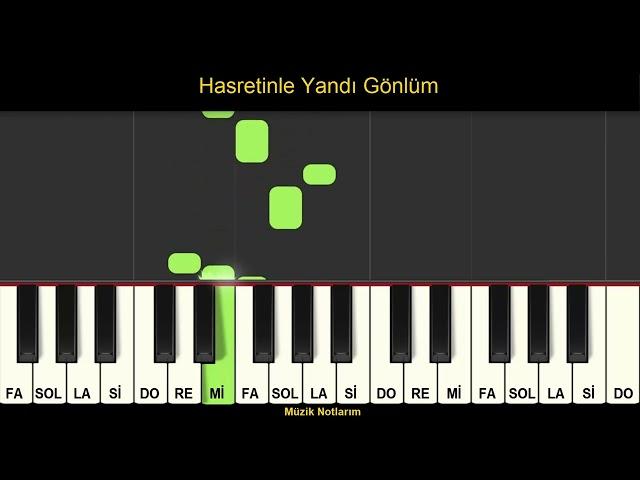 Hasretinle Yandı Gönlüm Melodika Org Notaları