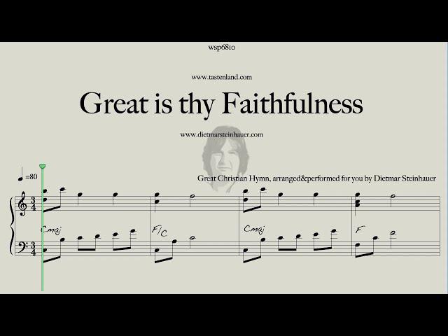 Great is thy Faithfulness  -  Easy Piano  -  Great Christian Hymn