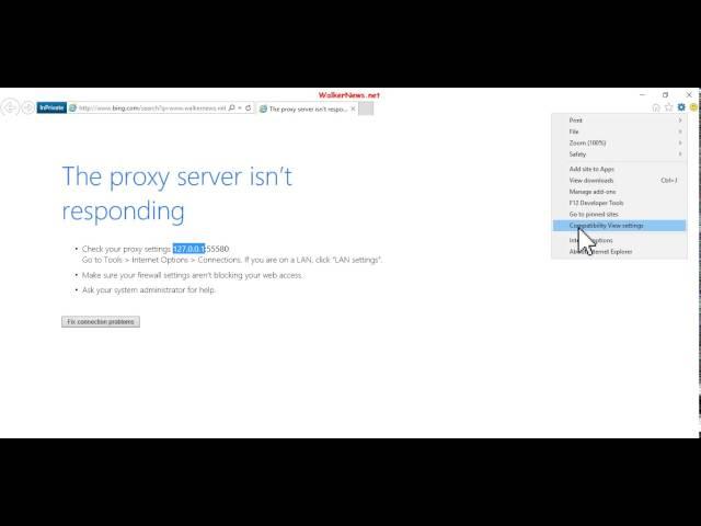 Win10 IE11 Local Proxy Connection Problem Fixed