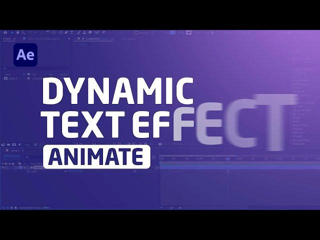 DYNAMIC TEXT ANIMATION for Beginners in After Effects