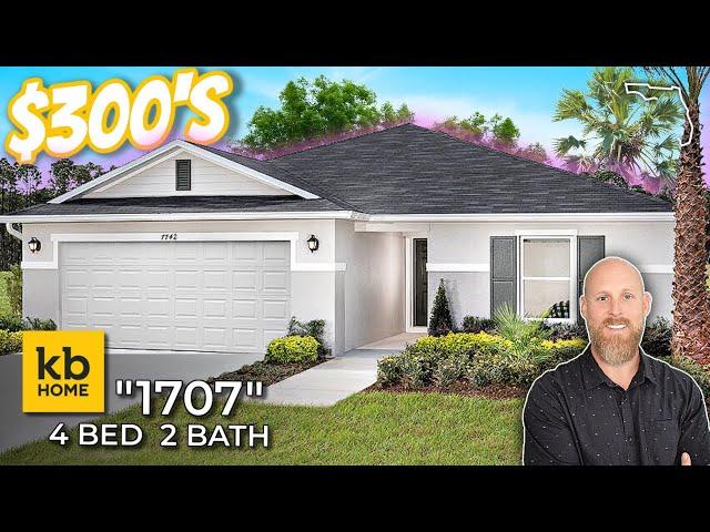 New Florida Homes in the $300’s // KB Home “1707” Model Tour Verona Titusville FL